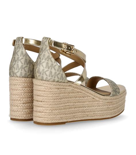 michael kors serena wedge|Serena Leather Wedge Sandal .